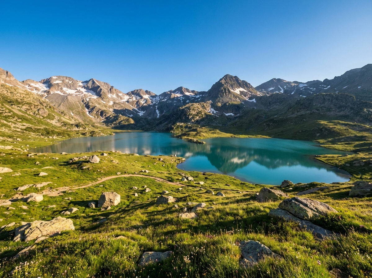 Lagos de Tristaina en Andorra: dos lagos glaciares con agua turquesa rodeados de montañas de 3000 metros